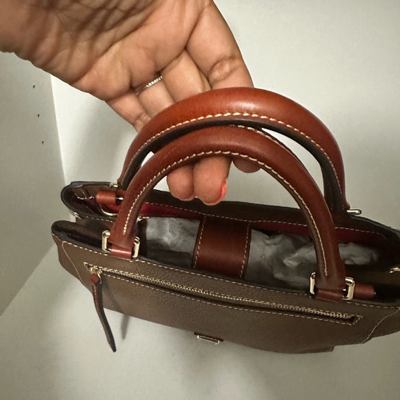 Dooney & Bourke Brown Small Zip Satchel - Picture 5 of 13